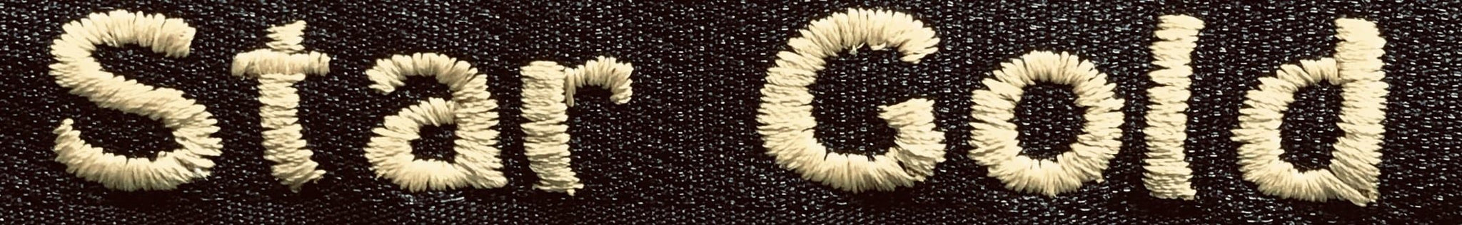 example of embroidery in star gold