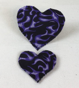 heart-shaped dog toy made from leftover harness material