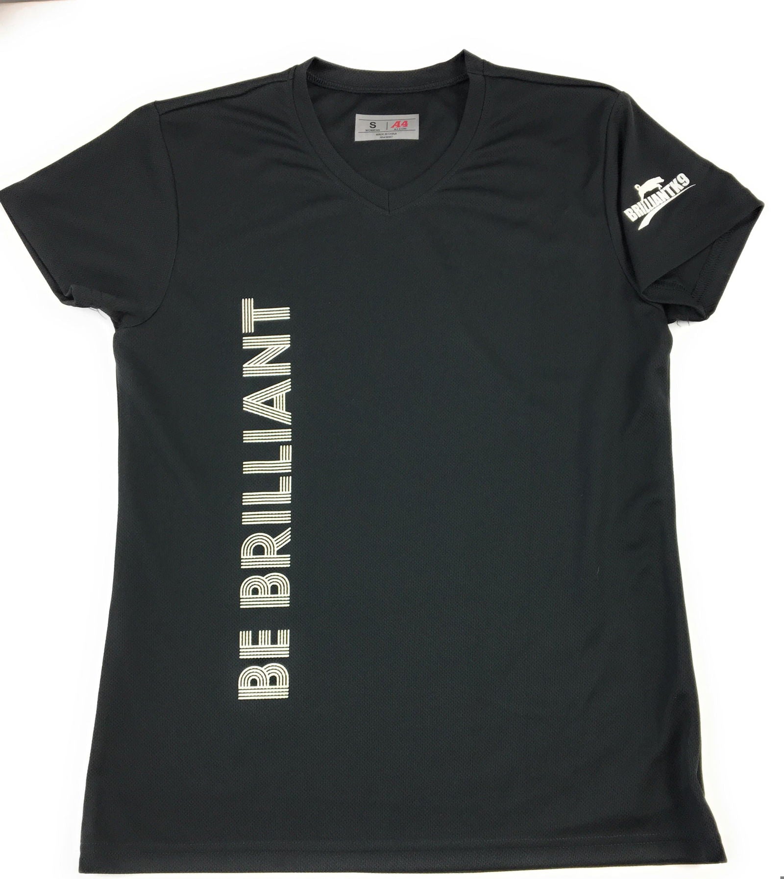 T Shirt Be Brilliant Women's V Neck Short Sleeve - BrilliantK9 -      -                                                                             