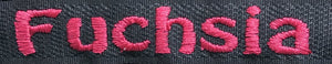 example of embroidery in fuchsia