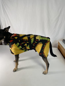 Large Fleece Coat Harness on a dog