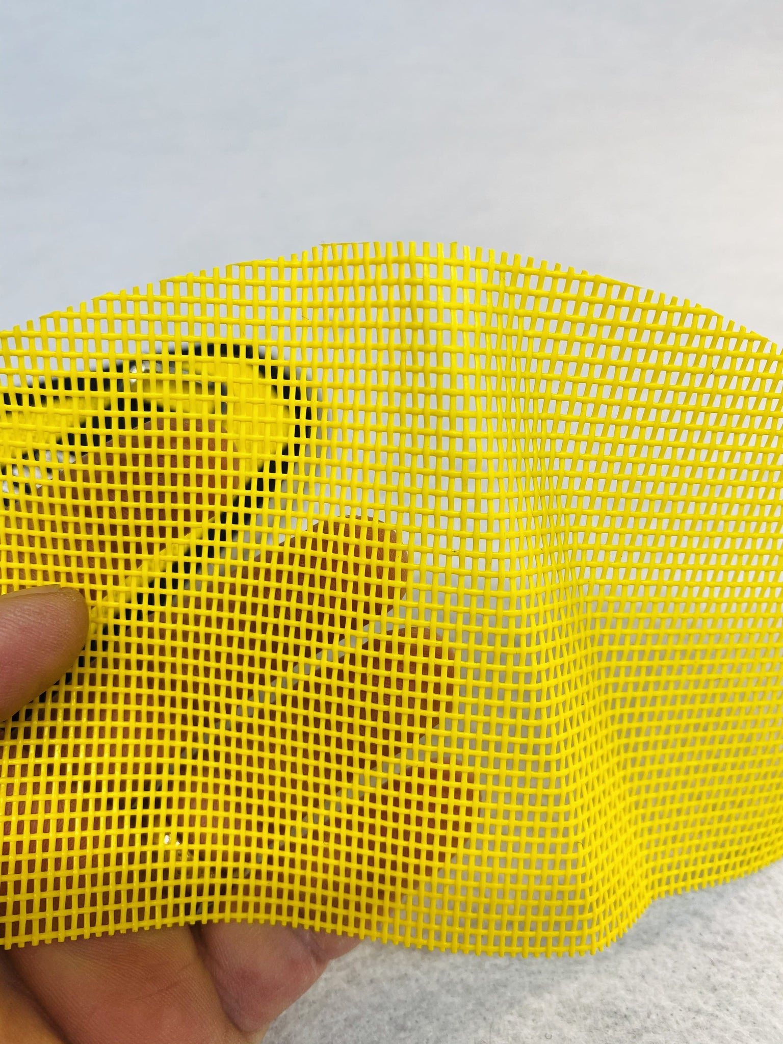 yellow mesh material