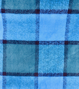 blue plaid Large Fleece Coat Harness 