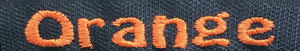 example of embroidery in orange