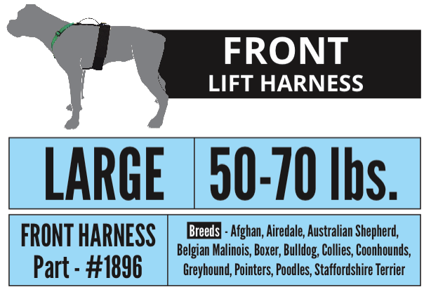 Front Dog Lift Harness large size guide