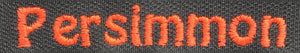 example of embroidery in persimmon