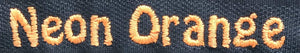 neon orange embroidery sample
