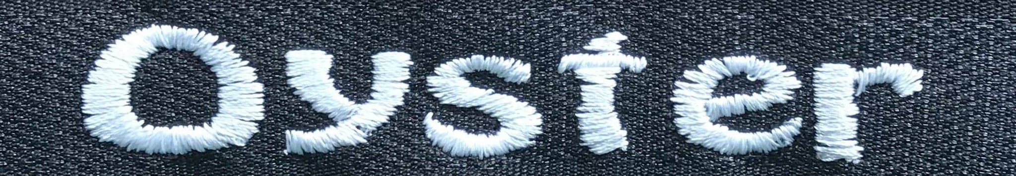 oyster embroidery sample