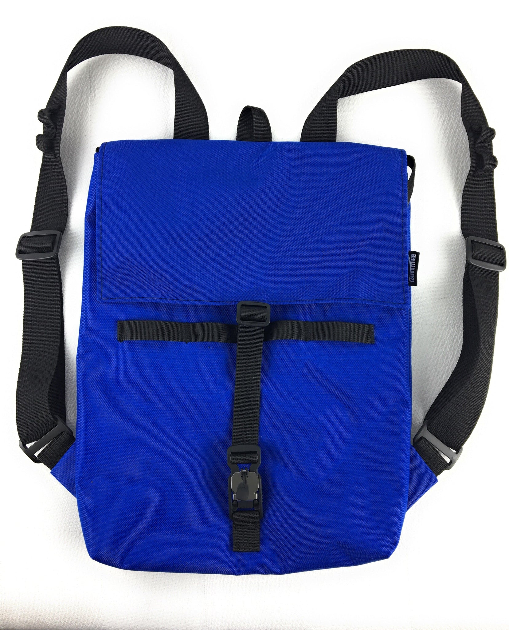 Custom Embroidered Backpack in cobalt blue