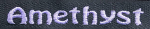 amethyst embroidery sample