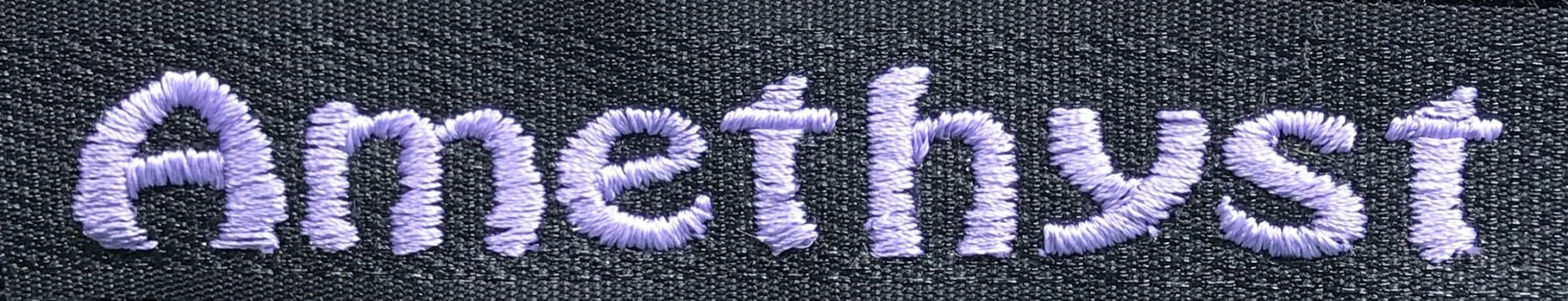 example of embroidery in Amethyst