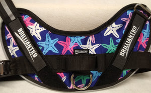 starfish design fabric custom dog harness